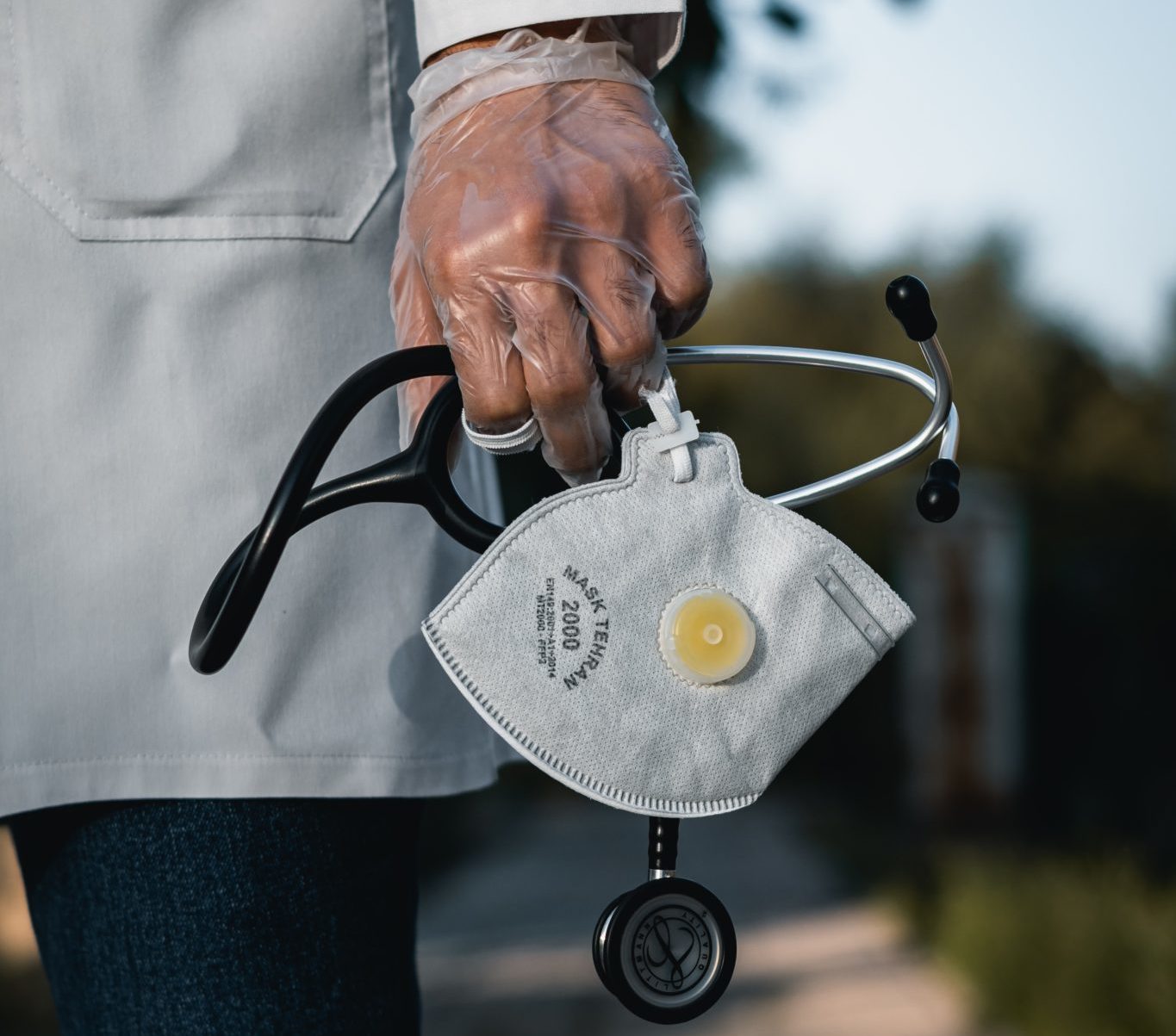 Doctor with mask and stethoscope. Hospitals need every financial advantage they can to recoup revenue from the pandemic.