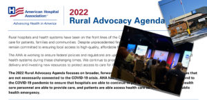 AHA advocacy of rural hospitals agenda