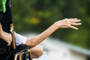 patient in wheelchair